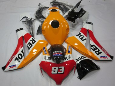 Best 2008-2011 Honda CBR1000RR Motorcycle Fairings - Orange White Red Glossy Black Repsol 93 UK