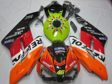 Best 2004-2005 Honda CBR1000RR Motorcycle Fairings - Lime Green Orange White Red Glossy Black Rossi Repsol UK