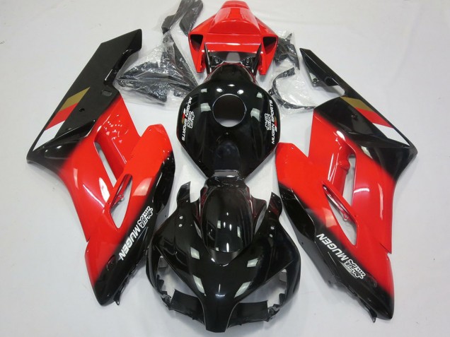 2004-2005 Honda CBR1000RR Motorcycle Fairings - Red Glossy Black Mugen UK