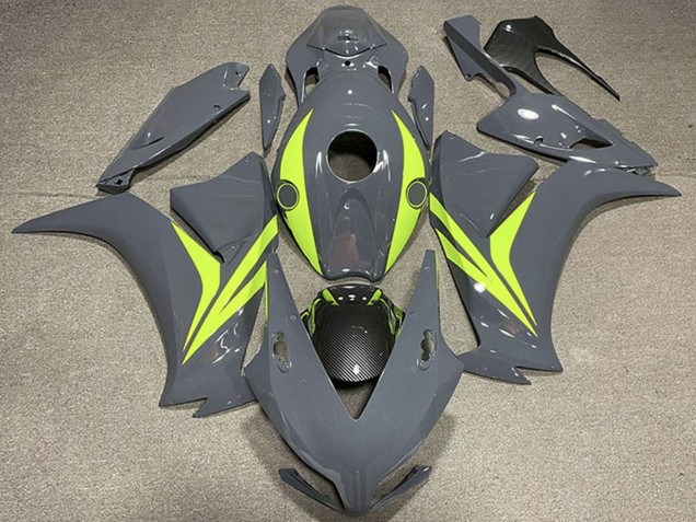 2012-2016 Honda CBR1000RR Motorcycle Fairings - Nardo Grey Fluo Yellow Carbon Fiber UK
