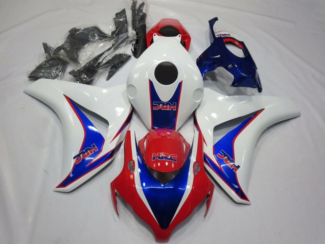 2008-2011 Honda CBR1000RR Motorcycle Fairings - White Blue Red HRC OEM Style UK