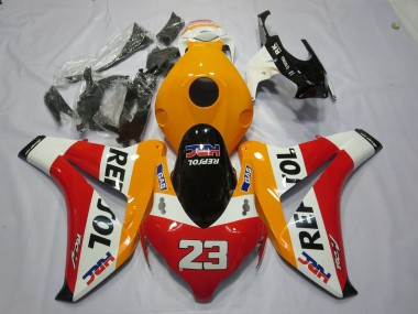 Best 2008-2011 Honda CBR1000RR Motorcycle Fairings - Orange White Red Glossy Black Repsol 23 UK