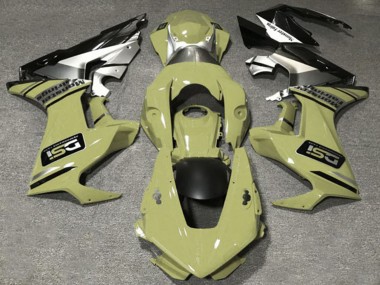 Best 2017-2023 Honda CBR1000RR Motorcycle Fairings - Olive White Silver Glossy Black DSI UK