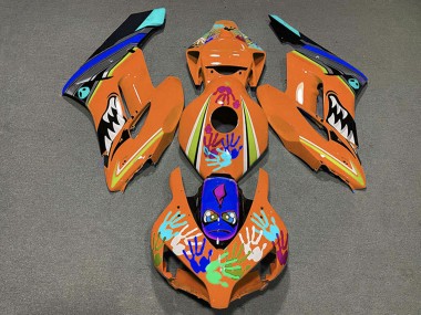 Best 2004-2005 Honda CBR1000RR Motorcycle Fairings - Orange Blue Black Shark UK