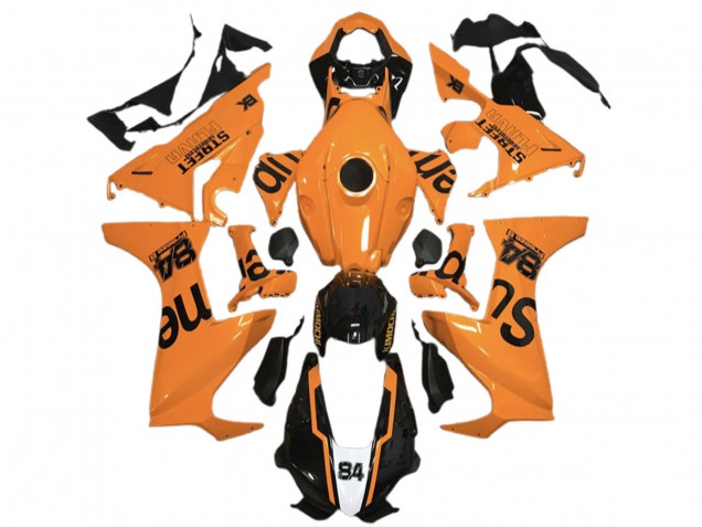 2017-2023 Honda CBR1000RR Motorcycle Fairings - Orange Glossy Black Street Flava UK