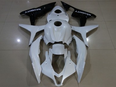 Best 2007-2008 Honda CBR600RR Motorcycle Fairing - White Glossy Black UK