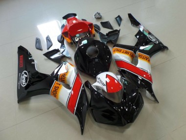 Best 2006-2007 Honda CBR1000RR Motorcycle Fairings - Orange White Red Glossy Black Pirelli Racing UK