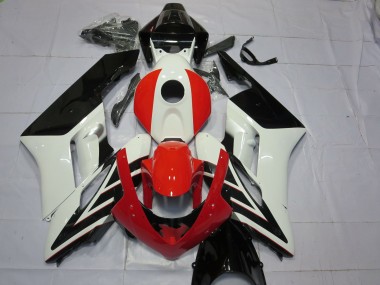 Best 2004-2005 Honda CBR1000RR Motorcycle Fairings - White Red Glossy Black Stripe UK