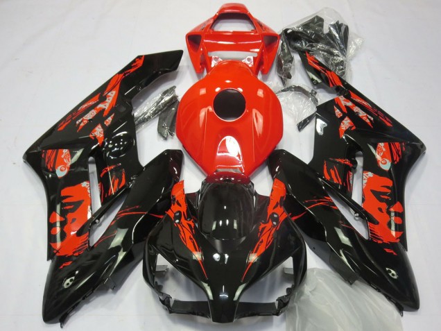 2004-2005 Honda CBR1000RR Motorcycle Fairings - Red Glossy Black Le Mis UK