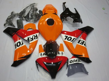 Best 2008-2011 Honda CBR1000RR Motorcycle Fairing - Orange White Red Glossy Black Repsol UK