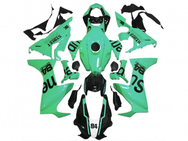 2017-2023 Honda CBR1000RR Motorcycle Fairings - Special Green Glossy Black Street Flava UK