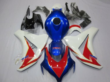 Best 2008-2011 Honda CBR1000RR Motorcycle Fairings - White Blue Red HRC UK