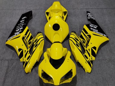 Best 2004-2005 Honda CBR1000RR Motorcycle Fairings - Yellow Glossy Black Flame UK