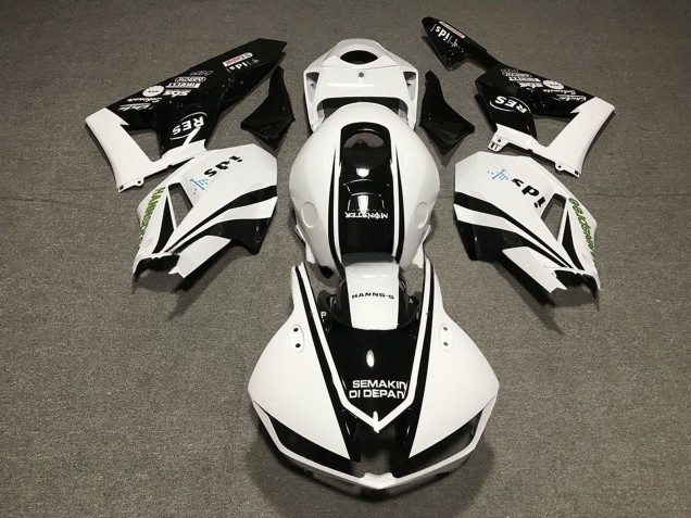 2013-2023 Honda CBR600RR Motorcycle Fairings - White Glossy Black UK