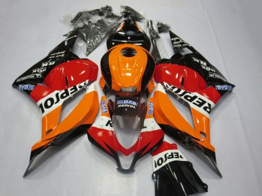 Best 2009-2012 Honda CBR600RR Motorcycle Fairing Kits - Orange White Red Glossy Black Repsol UK