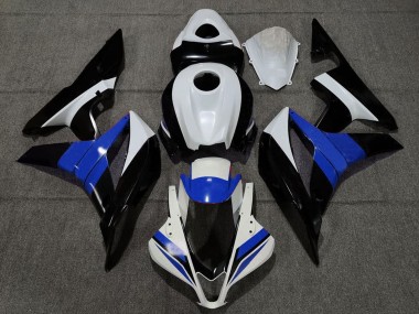 Best 2007-2008 Honda CBR600RR Motorcycle Fairings - White Blue Glossy Black UK