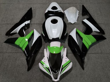 Best 2007-2008 Honda CBR600RR Motorcycle Fairings - White Green Glossy Black UK