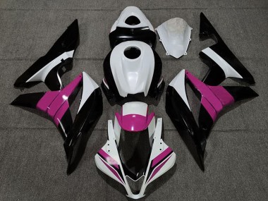 Best 2007-2008 Honda CBR600RR Motorcycle Fairings - White Pink Glossy Black UK