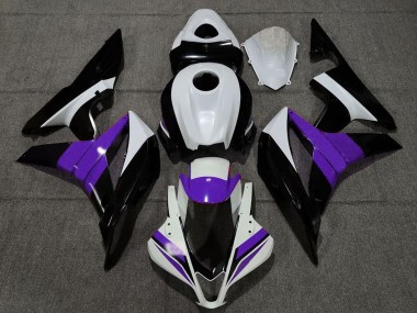 Best 2007-2008 Honda CBR600RR Motorcycle Fairings - White Purple Glossy Black UK