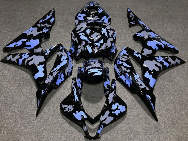 Best 2007-2008 Honda CBR600RR Motorcycle Fairing - Blue Grey Camouflage UK