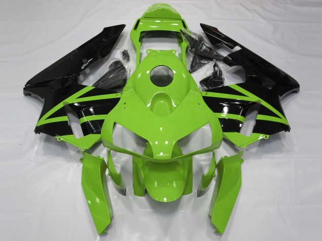 2003-2004 Honda CBR600RR Motorcycle Fairing Kits - Green Glossy Black UK