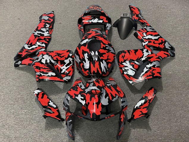 2005-2006 Honda CBR600RR Motorcycle Fairings - Camouflage Red UK
