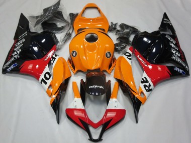 Best 2009-2012 Honda CBR600RR Motorcycle Fairing - Orange White Red Glossy Black Repsol UK