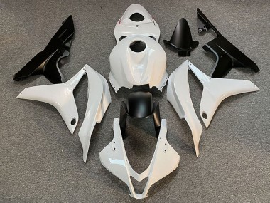Best 2007-2008 Honda CBR600RR Motorcycle Fairing - White Matte Black UK