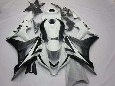 Best 2007-2008 Honda CBR600RR Motorcycle Fairings - White Matte Black OEM Style UK