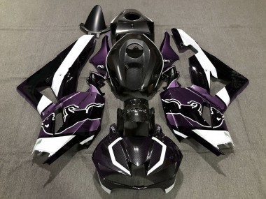 Best 2013-2023 Honda CBR600RR Motorcycle Fairings - Black Carbon Fiber White Purple Bull UK