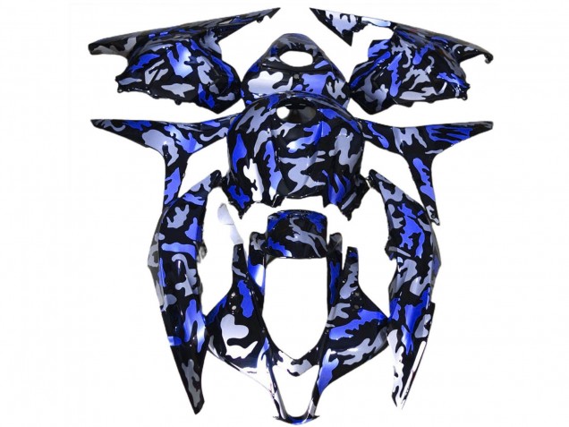 2009-2012 Honda CBR600RR Motorcycle Fairings - Blue White Camouflage UK