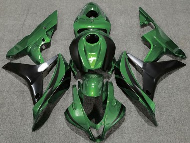 Best 2007-2008 Honda CBR600RR Motorcycle Fairings - Green Glossy Black OEM Style UK