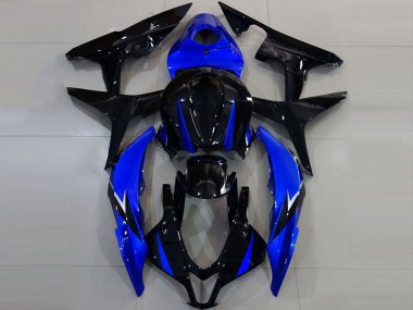 Best 2007-2008 Honda CBR600RR Motorcycle Fairings - Blue Glossy Black UK