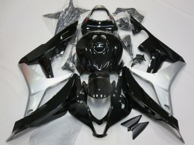Best 2007-2008 Honda CBR600RR Motorcycle Fairings - Silver Glossy Black UK
