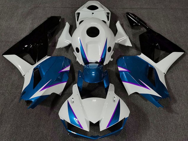 2013-2023 Honda CBR600RR Motorcycle Fairing - White Blue Glossy Black UK