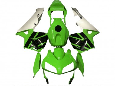 Best 2003-2004 Honda CBR600RR Motorcycle Fairings - Silver Green Glossy Black UK