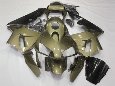 Best 2003-2004 Honda CBR600RR Motorcycle Fairings - Olive Glossy Black UK
