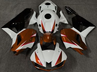 Best 2013-2023 Honda CBR600RR Motorcycle Fairings - White Dark Orange Glossy Black UK