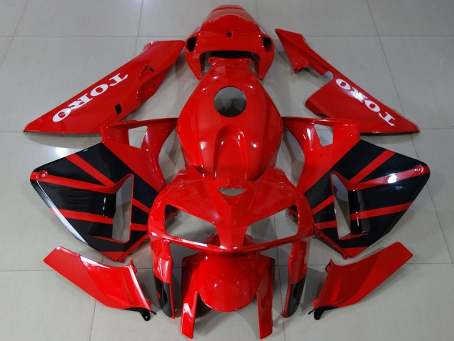 2005-2006 Honda CBR600RR Motorcycle Fairings - Glossy Red Black UK