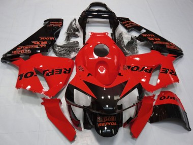 Best 2003-2004 Honda CBR600RR Motorcycle Fairings - Red Glossy Black Repsol UK