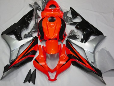 Best 2007-2008 Honda CBR600RR Motorcycle Fairing - Silver Red Glossy Black OEM Style UK