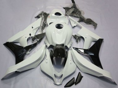 Best 2007-2008 Honda CBR600RR Motorcycle Fairings - White Glossy Black UK