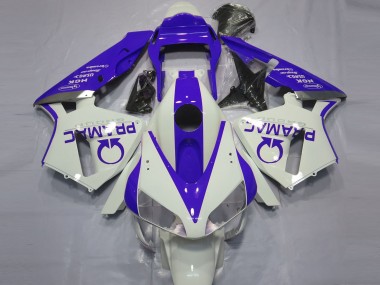 Best 2003-2004 Honda CBR600RR Motorcycle Fairings - White Blue Pramac UK