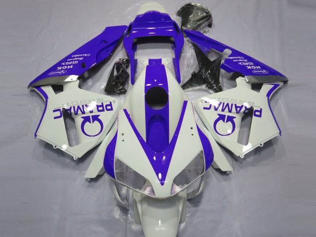 2003-2004 Honda CBR600RR Motorcycle Fairings - White Blue Pramac UK