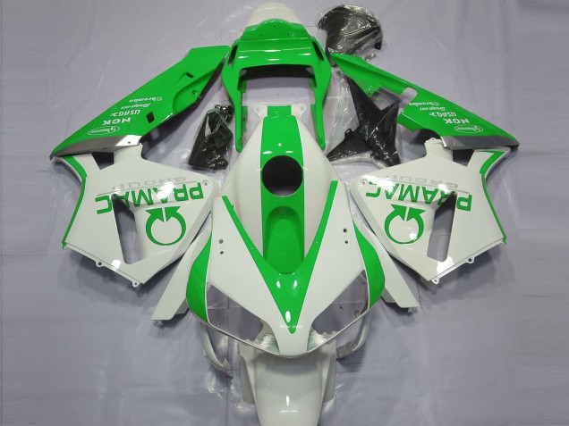 2003-2004 Honda CBR600RR Motorcycle Fairings - White Green Pramac UK