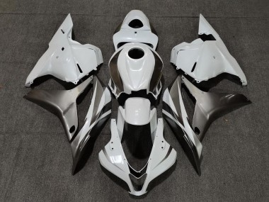 Best 2009-2012 Honda CBR600RR Motorcycle Fairings - White Silver Glossy Black UK