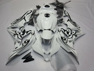 Best 2007-2008 Honda CBR600RR Motorcycle Fairings - White Black UK