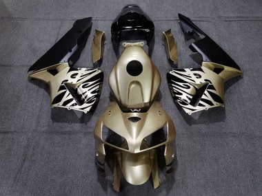 Best 2005-2006 Honda CBR600RR Motorcycle Fairings - Gold Black White UK