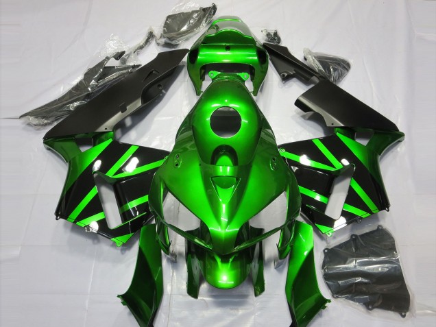 2005-2006 Honda CBR600RR Motorcycle Fairings - Green Black UK