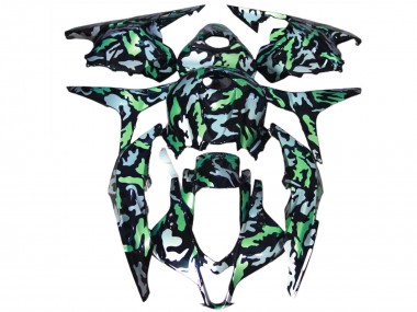 Best 2009-2012 Honda CBR600RR Motorcycle Fairings - Green Grey Camouflage UK